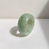 19.3mm A-Grade Natural Light Green Jadeite Ring Band No: 161555