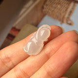 A-Grade Natural White Jadeite Monkey Pendant No.170676