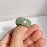 19.3mm A-Grade Natural Light Green Jadeite Ring Band No: 161555