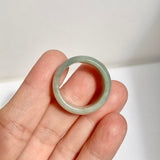 19.3mm A-Grade Natural Light Green Jadeite Ring Band No: 161555