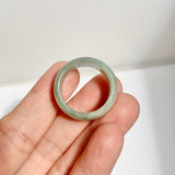 19.3mm A-Grade Natural Light Green Jadeite Ring Band No: 161555