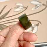 17.2mm A-Grade Natural Earthy Tone Jadeite Archer Ring Band No. 161926