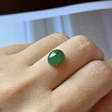 2.9 cts A-Grade Natural Apple Green Jadeite Oval Cabochon No.130101