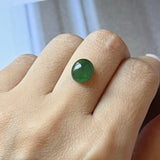 2.9 cts A-Grade Natural Apple Green Jadeite Oval Cabochon No.130101