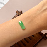 SOLD OUT: 3.65 cts A-Grade Natural Apple Green Jadeite Saddle Piece No.130431