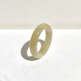17mm A-Grade Natural Yellow Jadeite Ring Band No: 161906