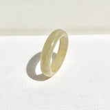 17mm A-Grade Natural Yellow Jadeite Ring Band No: 161906