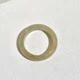 17mm A-Grade Natural Yellow Jadeite Ring Band No: 161906