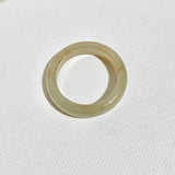 17mm A-Grade Natural Yellow Jadeite Ring Band No: 161906