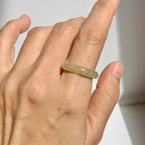 17mm A-Grade Natural Yellow Jadeite Ring Band No: 161906