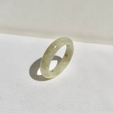 17mm A-Grade Natural Light Yellow Jadeite Ring Band No: 161905