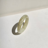 17mm A-Grade Natural Light Yellow Jadeite Ring Band No: 161905