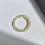 17mm A-Grade Natural Light Yellow Jadeite Ring Band No: 161905