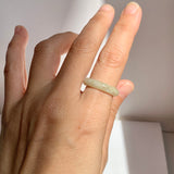 17mm A-Grade Natural Light Yellow Jadeite Ring Band No: 161905