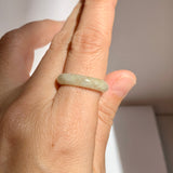 17mm A-Grade Natural Light Yellow Jadeite Ring Band No: 161905