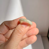 17mm A-Grade Natural Light Yellow Jadeite Ring Band No: 161905