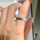 17mm A-Grade Natural Multi-Colour Jadeite Ring Band No: 161909