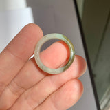 17mm A-Grade Natural Multi-Colour Jadeite Ring Band No: 161909