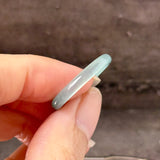 18.1mm Icy A-Grade Natural Blue Green Jadeite Slim Cut Ring Band No. 162573
