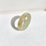 15.9mm A-Grade Natural Light Greenish Yellow Jadeite Ring Band No: 161829