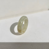 15.9mm A-Grade Natural Light Greenish Yellow Jadeite Ring Band No: 161829