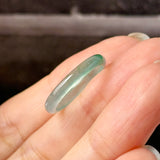 16.3mm Icy A-Grade Natural Blue Green Jadeite Slim Cut Ring Band No. 162574