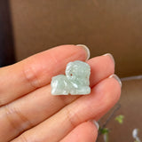 A-Grade Natural Light Green Jadeite Goat Pendant No.172862