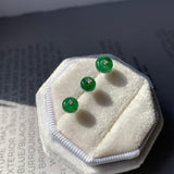 Icy A-Grade Natural Imperial Green Jadeite Donut Single Stud Earring No.180804 A/B/C