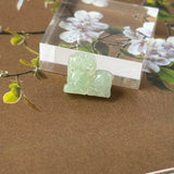 A-Grade Natural Light Green Jadeite Goat Pendant No.172863