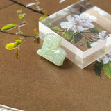 A-Grade Natural Light Green Jadeite Goat Pendant No.172863