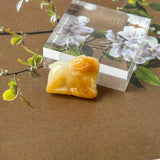 A-Grade Natural Yellow White Jadeite Goat Pendant No.172864