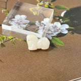 A-Grade Natural White Jadeite Goat Pendant No.172865