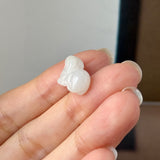 A-Grade Natural White Jadeite Goat Pendant No.172865