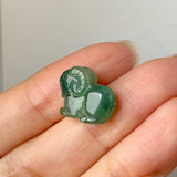 A-Grade Natural Greenish Blue Jadeite Goat Pendant No.172866