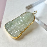 Setting balance A-Grade Natural Jadeite Goddess of Mercy Pendant No.600175