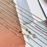 45cm (1mm) Adjustable Belcher Diamond Cut Necklace Chain