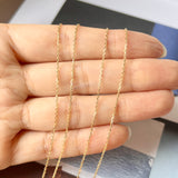 45cm (1mm) Adjustable Belcher Diamond Cut Necklace Chain