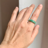 16.9mm A-Grade Natural Imperial Floral Jadeite Ring Band No: 161474