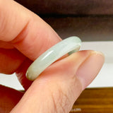 17.1mm A-Grade Natural Bluish Floral Yellow Jadeite Joseon Ring (Red Sakura Flower) No.162577