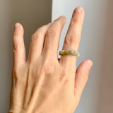 17.1mm A-Grade Natural Tri-Colour Jadeite Ring Band No: 161871