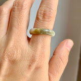 17.1mm A-Grade Natural Tri-Colour Jadeite Ring Band No: 161871