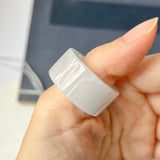 19.1mm A-Grade Natural Light Bluish Lavender Jadeite Archer Ring Band No.161565