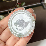 A-Grade Tri-Colour Jadeite Goat Pendant No. 170921