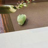A-Grade Green Yellow Jadeite Rat Pendant No. 172874