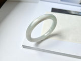 53.6mm A-Grade Natural Light Green Jadeite Traditional Round Bangle No. 152036