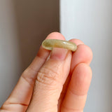 17.1mm A-Grade Natural  Yellowish Green Jadeite Ring Band No: 161902