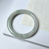 53.6mm A-Grade Natural Light Green Jadeite Traditional Round Bangle No. 152036