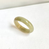 17mm A-Grade Natural  Yellowish Green Jadeite Ring Band No: 161903