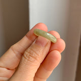 17mm A-Grade Natural  Yellowish Green Jadeite Ring Band No: 161903