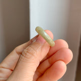 17mm A-Grade Natural  Yellowish Green Jadeite Ring Band No: 161903